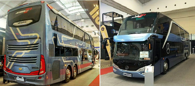 Bus Umum Aceh termewah rata-rata memiliki kualifikasi “Scania Jetbus” impor dari Eropa dengan karoseri Adiputro dan karoseri Gunung Mas