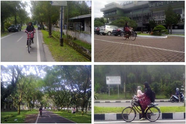 Bike to Campus Go Green Indonesia, Mahasiswi USU ke Kampus Naik Sepeda